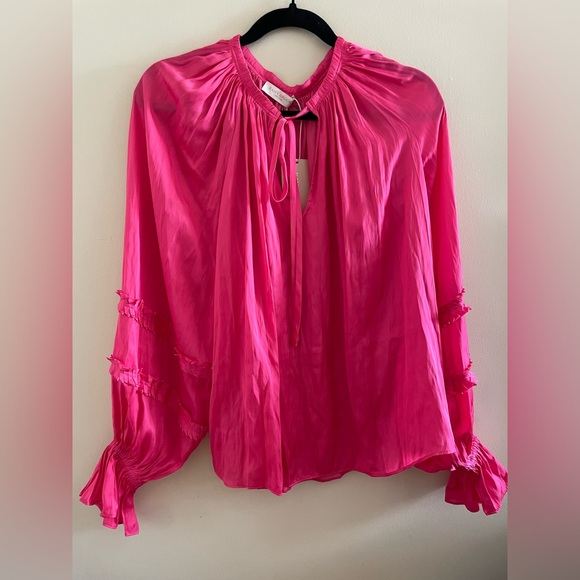 New! Ramy Brook Pink Top Blouse - Picture 4 of 7